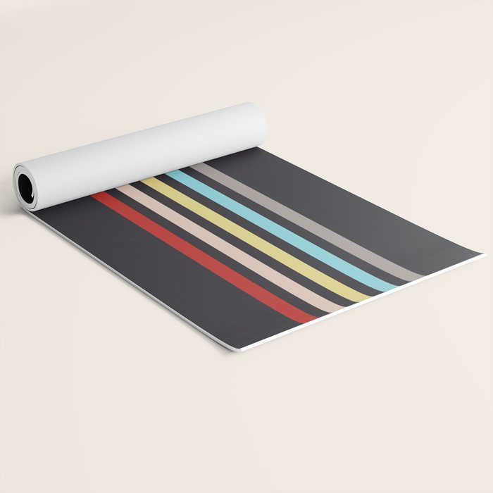 Ujimasa - Classic Retro Stripes Yoga Mat Gallery Image 2