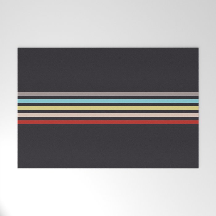 Ujimasa - Classic Retro Stripes Welcome Mat Gallery Image 1