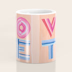 Vote Hand Lettering on Peach Watercolor Background Coffee Mug Gallery Image 4