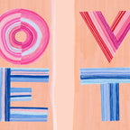 Vote Hand Lettering on Peach Watercolor Background Coffee Mug Gallery Image 2