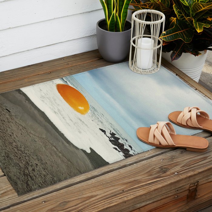 Beach Egg II - Sunny side up breakfast Outdoor Rug Gallery Image 2