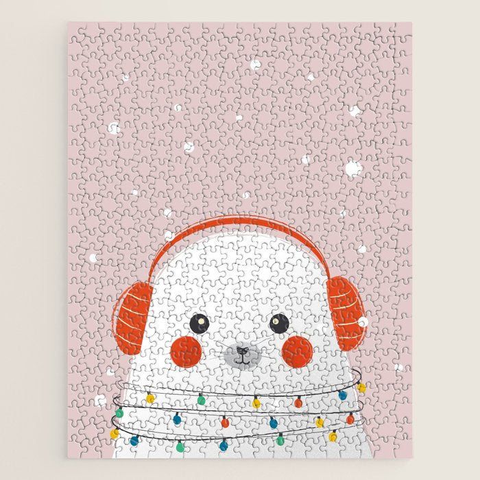 Christmas Animals - Cute Seal Jigsaw Puzzle Gallery Image 1