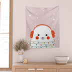 Christmas Animals - Cute Seal Wall Tapestry Gallery Image 2