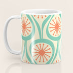 Mid Century Modern Atomic Drops Teal Orange Pattern Coffee Mug Gallery Image 3