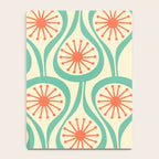Mid Century Modern Atomic Drops Teal Orange Pattern Notebook Gallery Image 4