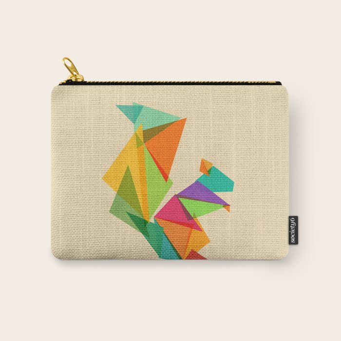 Fractal geometric Squirrel Carry All Pouch Gallery Image 1