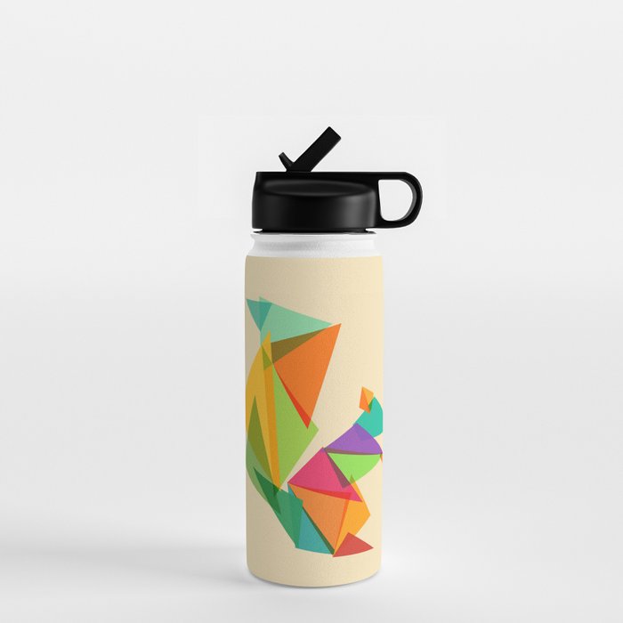 Fractal geometric Squirrel Water Bottle Gallery Image 1