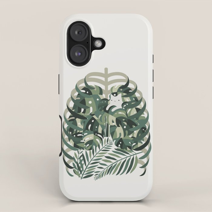 Cat and Plant 56 iPhone Case Gallery Image 1