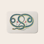Albertus Seba Snakes Flowers Engraving Bath Mat Gallery Image 1