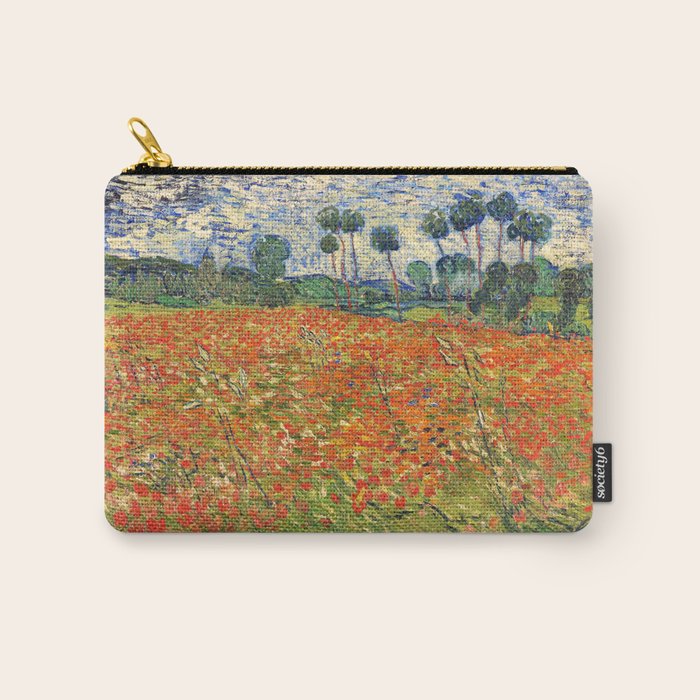 Poppy Field by Vincent van Gogh, 1890 painting Carry All Pouch Gallery Image 1