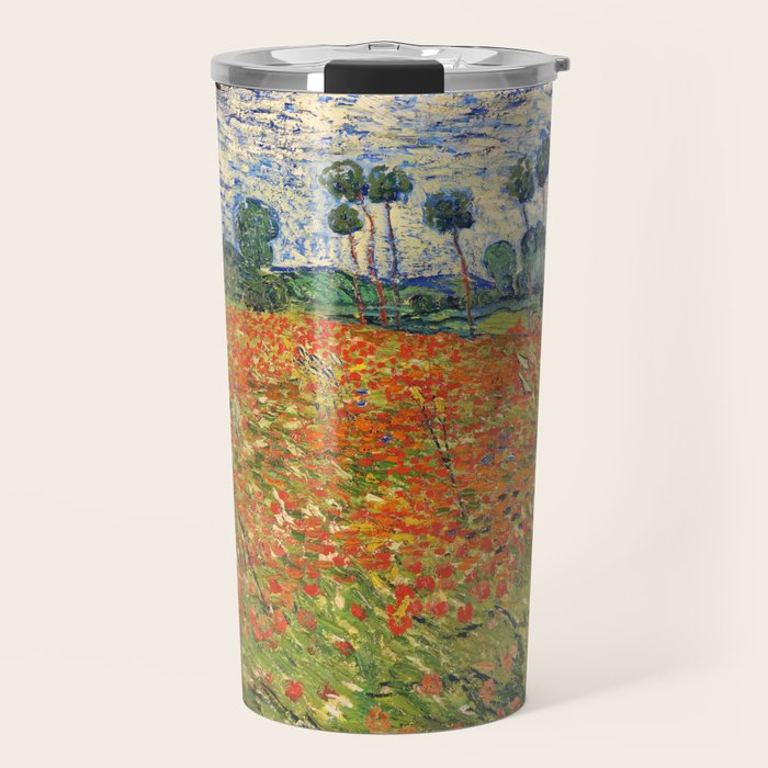 Poppy Field by Vincent van Gogh, 1890 painting Travel Mug Gallery Image 1