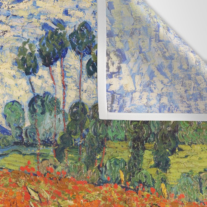 Poppy Field by Vincent van Gogh, 1890 painting Wall Tapestry Gallery Image 3