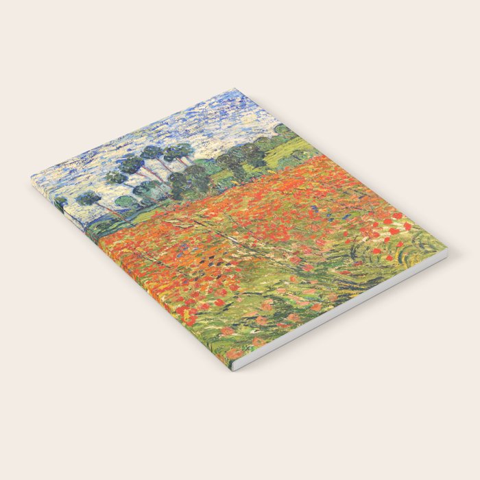 Poppy Field by Vincent van Gogh, 1890 painting Notebook Gallery Image 2