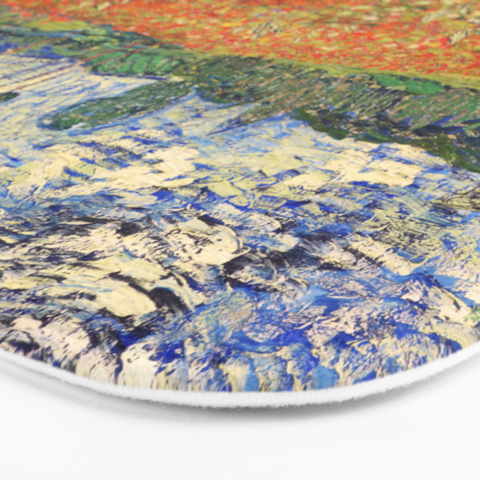 Poppy Field by Vincent van Gogh, 1890 painting Bath Mat Gallery Image 3