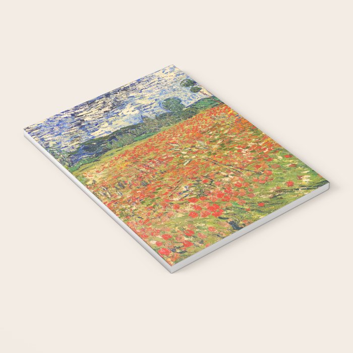 Poppy Field by Vincent van Gogh, 1890 painting Notebook Gallery Image 3