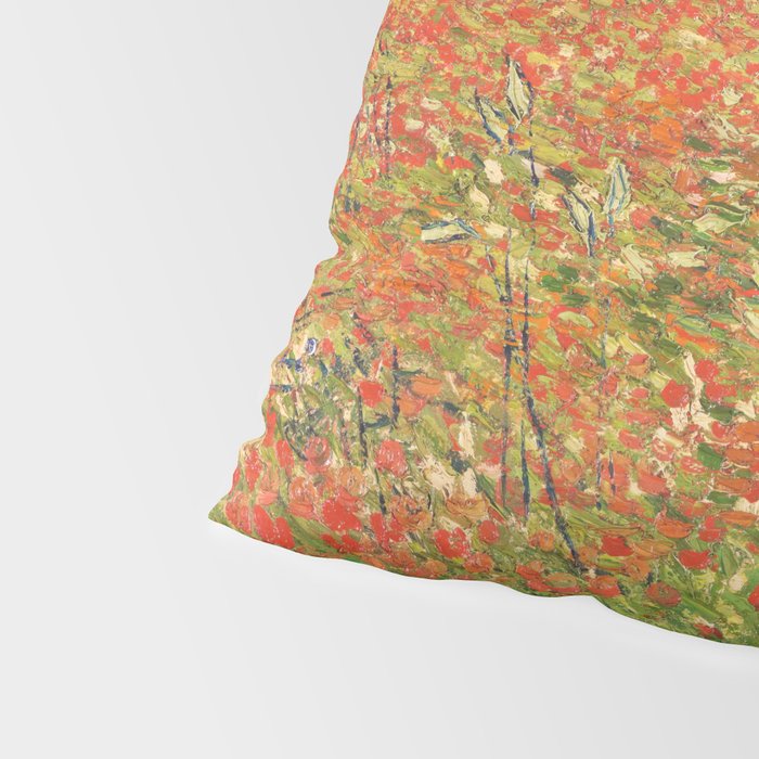 Poppy Field by Vincent van Gogh, 1890 painting Pillow Sham Gallery Image 4