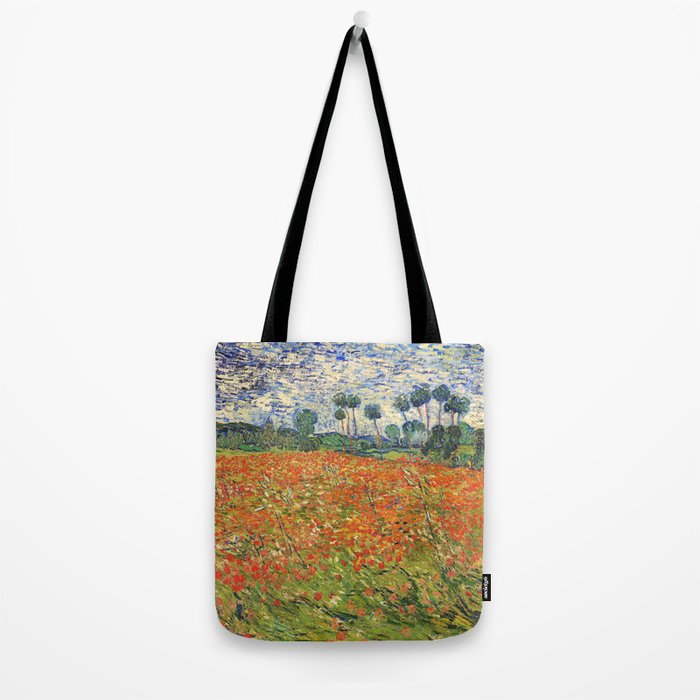 Poppy Field by Vincent van Gogh, 1890 painting Tote Bag Gallery Image 2