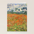 Poppy Field by Vincent van Gogh, 1890 painting Stationery Card Gallery Image 2