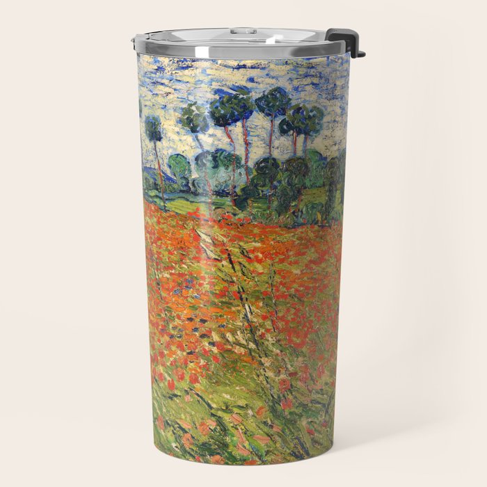 Poppy Field by Vincent van Gogh, 1890 painting Travel Mug Gallery Image 2