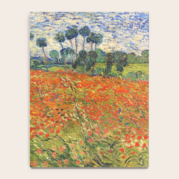Poppy Field by Vincent van Gogh, 1890 painting Notebook Gallery Image 4