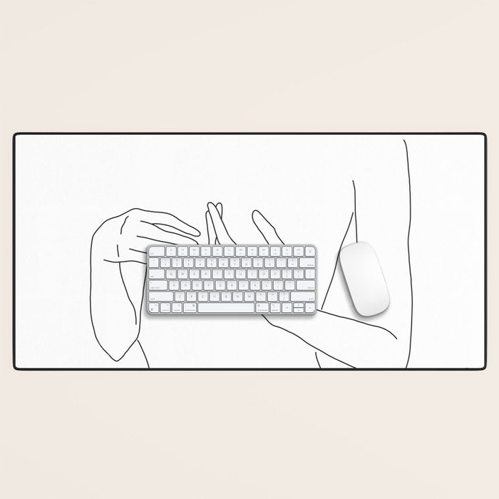 Line Hands 2 Desk Mat Gallery Image 1