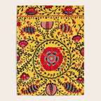 Bright Yellow Ground Uzbekistan Suzani Poster Gallery Image 4