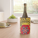 Bright Yellow Ground Uzbekistan Suzani Wine Chiller Gallery Image 4