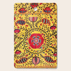 Bright Yellow Ground Uzbekistan Suzani Cutting Board Gallery Image 1