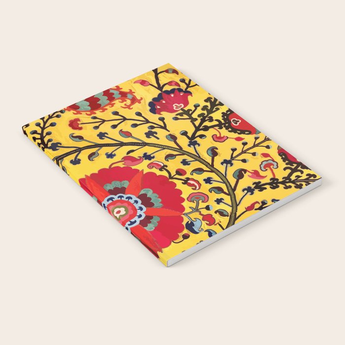 Bright Yellow Ground Uzbekistan Suzani Notebook Gallery Image 2