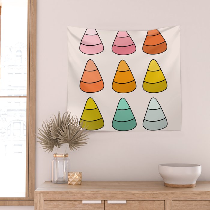 Rainbow Candy Corns Wall Tapestry Gallery Image 2