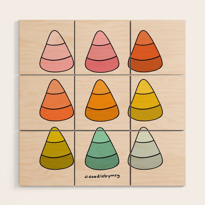 Rainbow Candy Corns Wood Wall Art Gallery Image 1