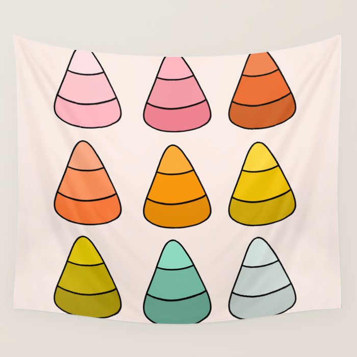 Rainbow Candy Corns Wall Tapestry Gallery Image 1