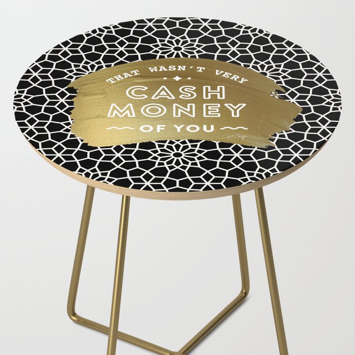 That Wasn't Very Cash Money of You - Black & Gold Side Table Gallery Image 2