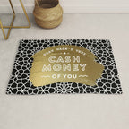 That Wasn't Very Cash Money of You - Black & Gold Rug Gallery Image 1