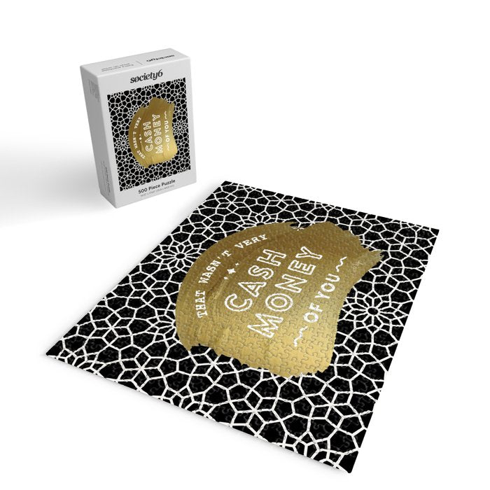 That Wasn't Very Cash Money of You - Black & Gold Jigsaw Puzzle Gallery Image 2