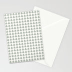 Clovers XXXIV Neutral Green Botanical Pattern Stationery Card Gallery Image 2