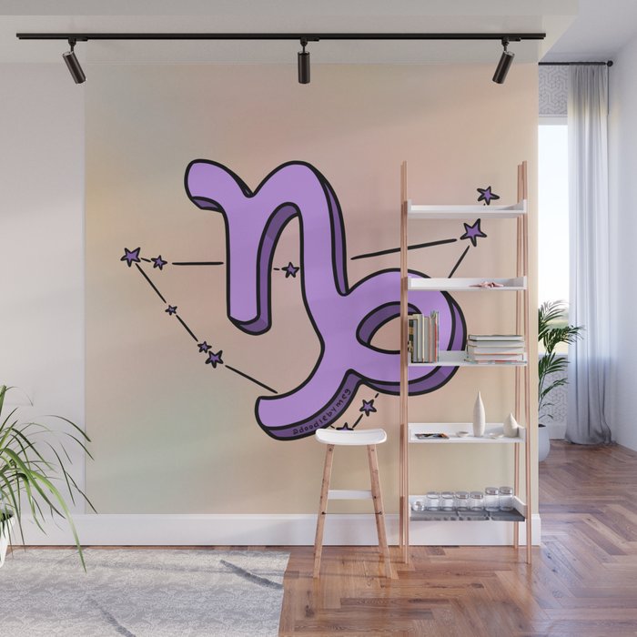 Capricorn Symbol Wall Mural Gallery Image 1