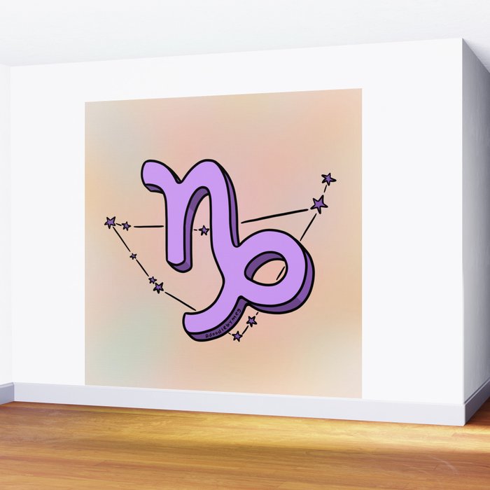 Capricorn Symbol Wall Mural Gallery Image 2