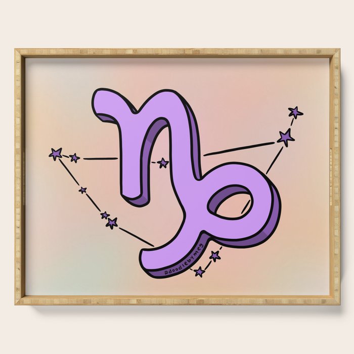 Capricorn Symbol Serving Tray Gallery Image 1