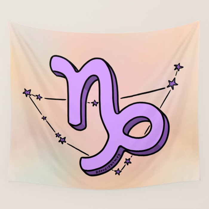 Capricorn Symbol Wall Tapestry Gallery Image 1