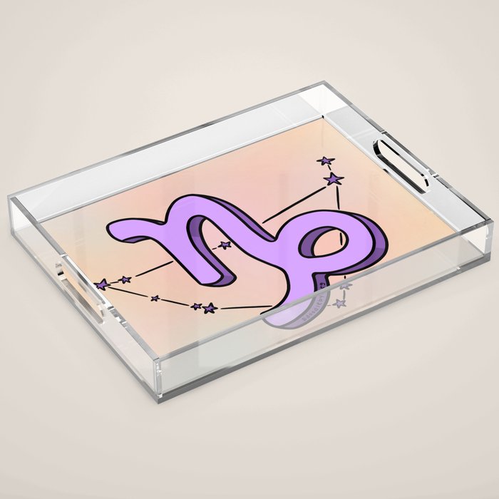 Capricorn Symbol Acrylic Tray Gallery Image 1