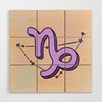 Capricorn Symbol Wood Wall Art Gallery Image 1