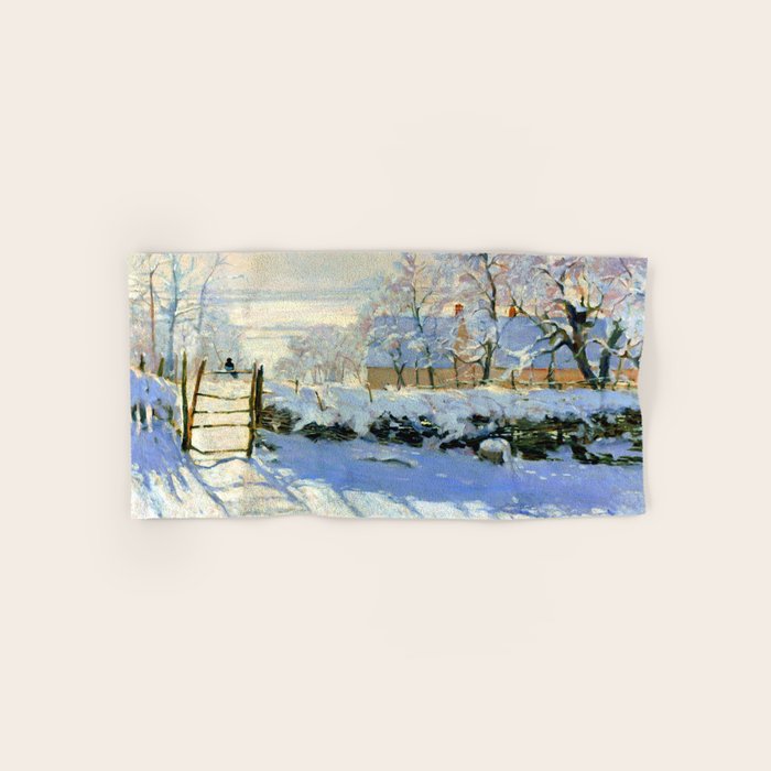 Claude Monet Magpie in the Snow Bath Towel Gallery Image 1