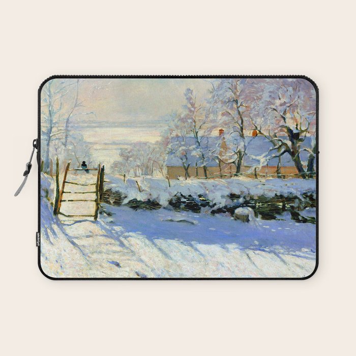 Claude Monet Magpie in the Snow Laptop Sleeve Gallery Image 1
