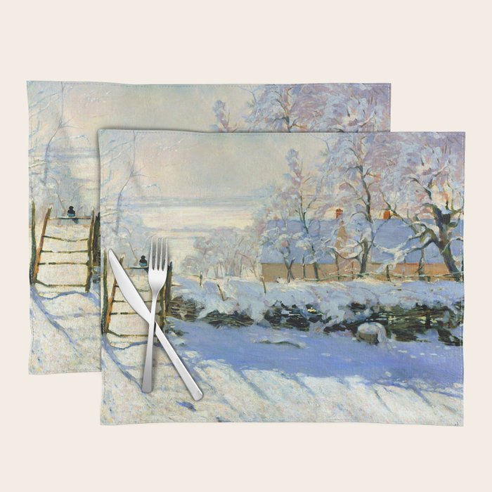 Claude Monet Magpie in the Snow Placemat Gallery Image 1