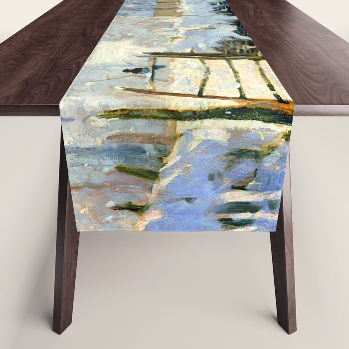 Claude Monet Magpie in the Snow Table Runner Gallery Image 1
