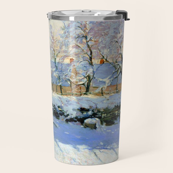Claude Monet Magpie in the Snow Travel Mug Gallery Image 2