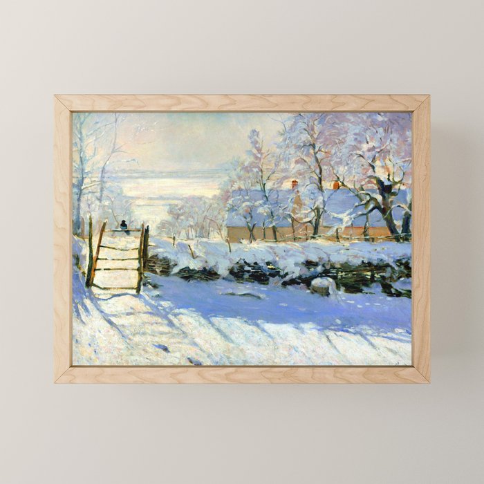 Claude Monet Magpie in the Snow Mini Art Print Gallery Image 1