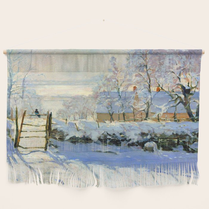 Claude Monet Magpie in the Snow Wall Hanging Gallery Image 1