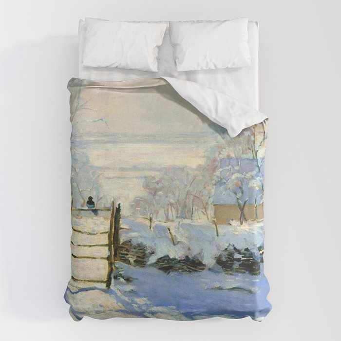 Claude Monet Magpie in the Snow Duvet Cover Gallery Image 6